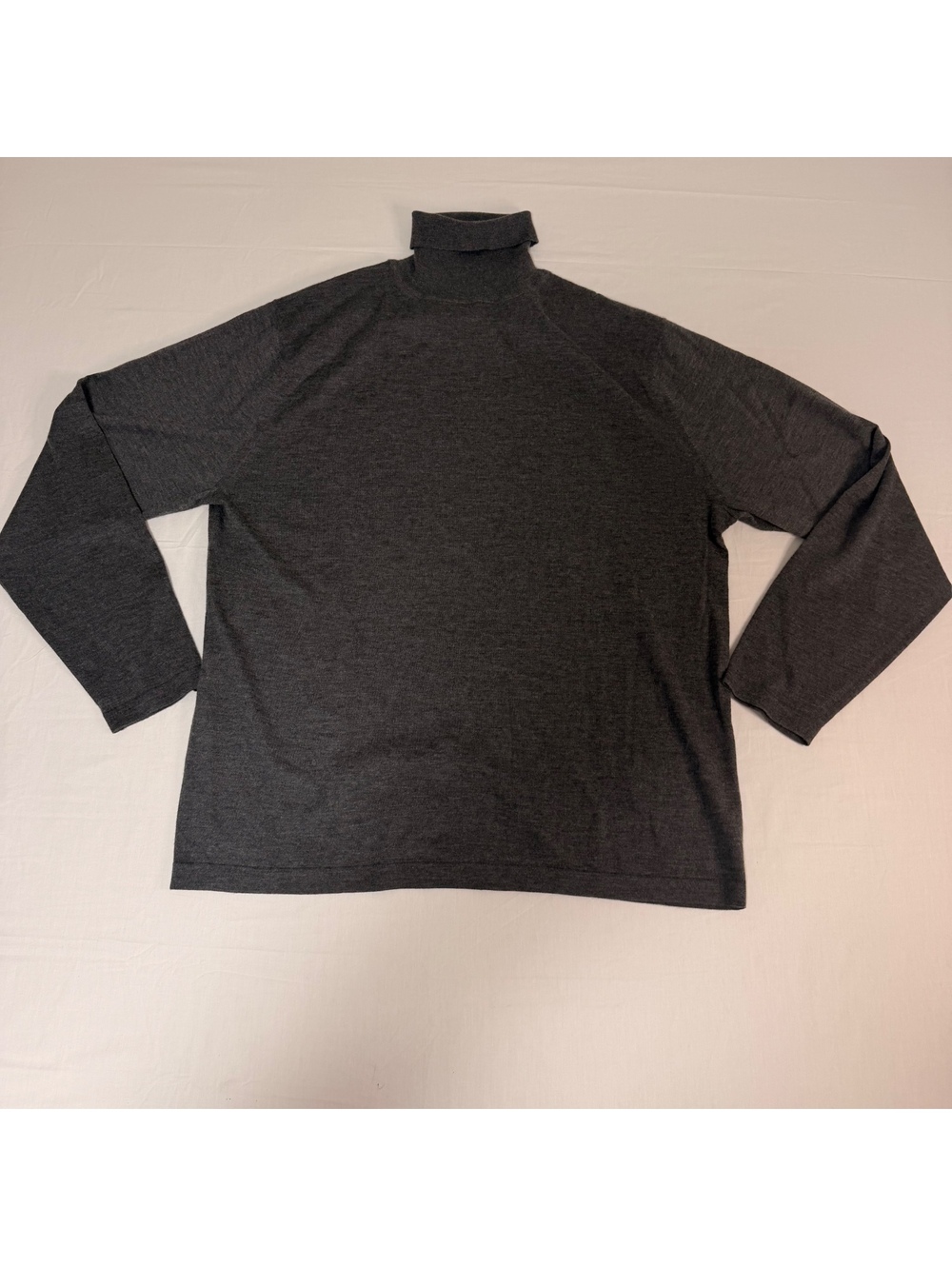 Neiman Marcus 33-Gauge Cashmere Turtleneck Sweater XXL Dark Gray